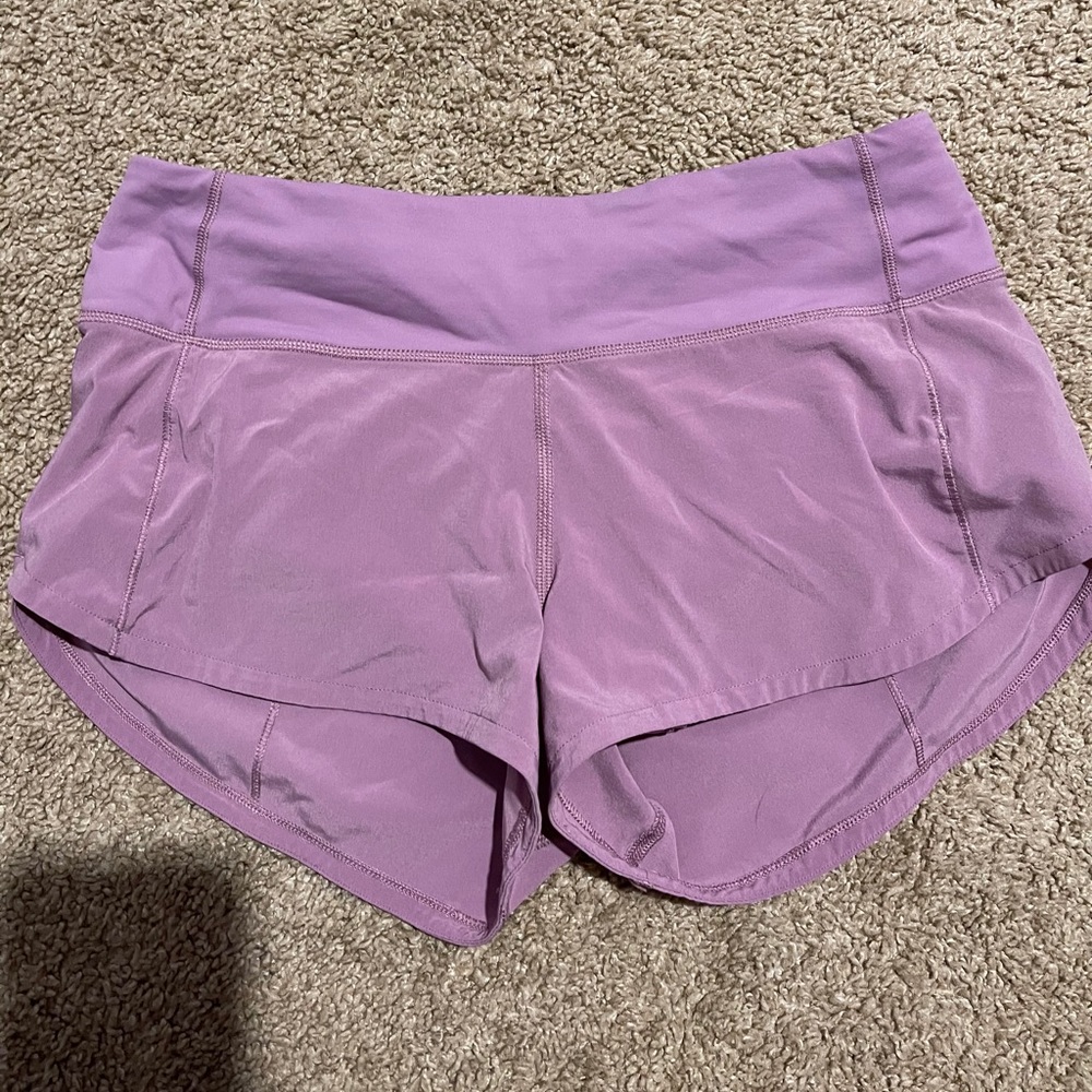 purple lululemon shorts size 2